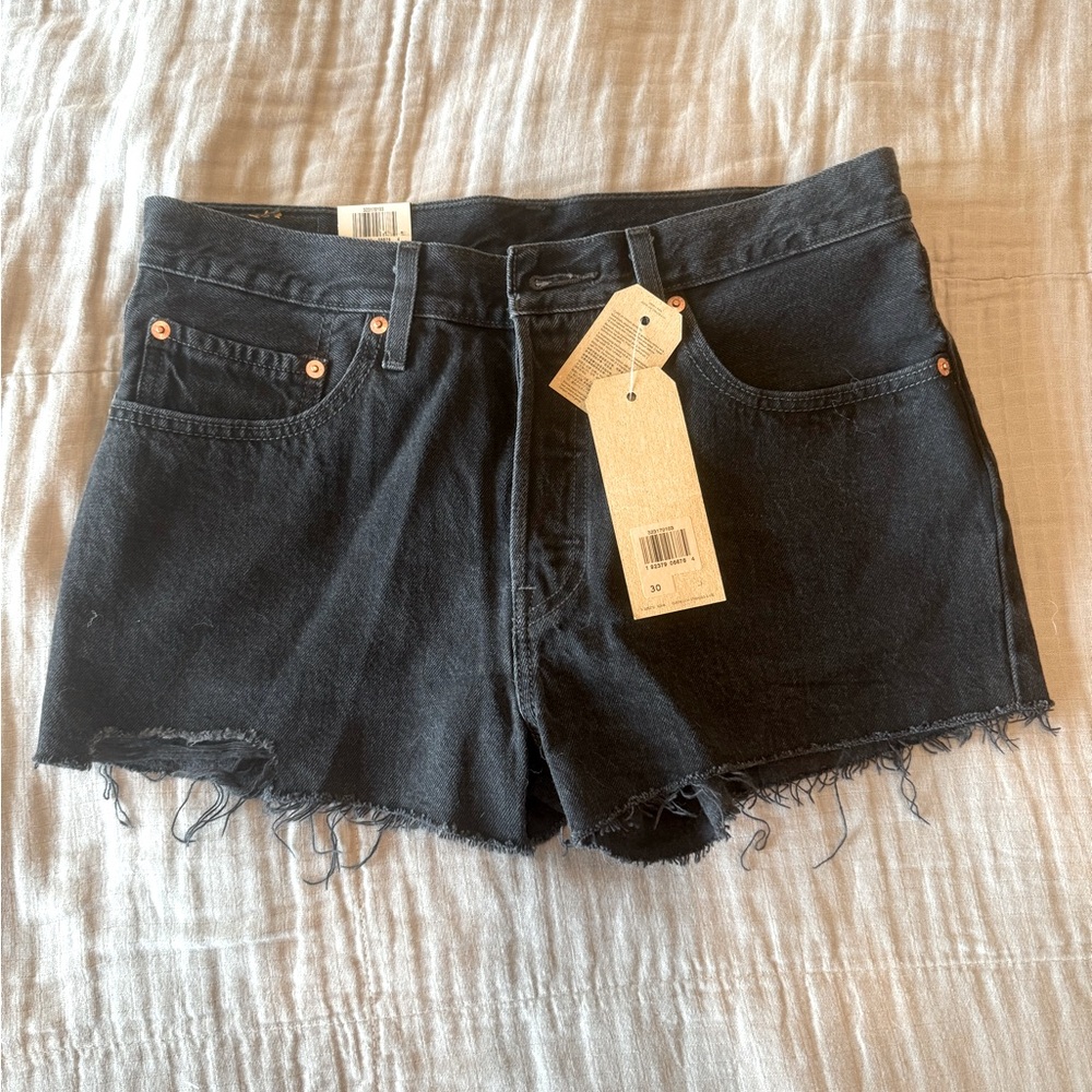 Black Levi’s 501 shorts, New With Tags